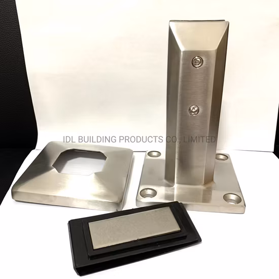 Swimming Pool Fence Balustrade Frameless Glass Railing Casting 2205 Stainless Steel Square Spigot