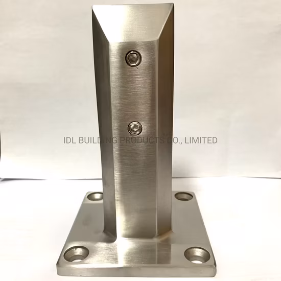 Swimming Pool Fence Balustrade Frameless Glass Railing Casting 2205 Stainless Steel Square Spigot