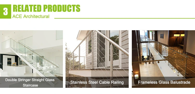 Fashion Design Powder Coated Aluminum Channel Glass Railing