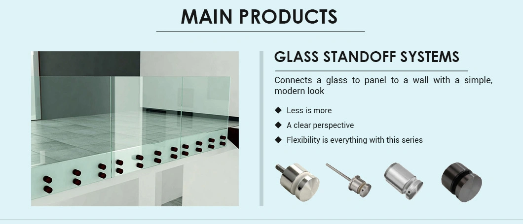 China OEM Handrail Support Glass Stainless Steel Railing with LED Light