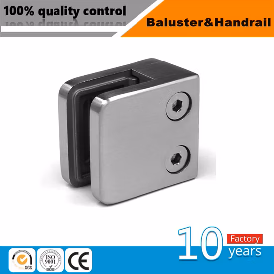 뜨거운 판매 유리 고정 난간 난간 야외 실내 Frameless 유리 난간 스테인레스 스틸 유리 스페이서