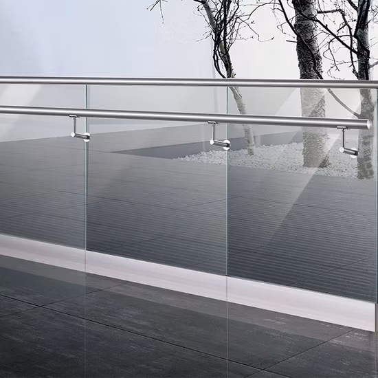 불산 프레임리스 강철 포이 유리 난간 난간 시스템